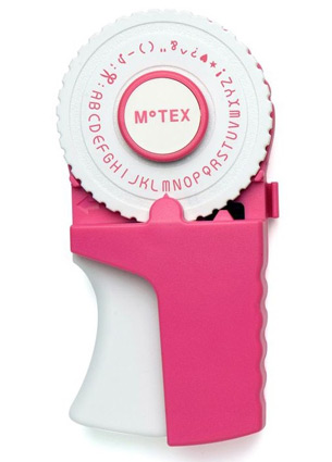Wow! Check out the fancy Motex old school label maker. How retro-cool! I found this musthave item in the Lark store.