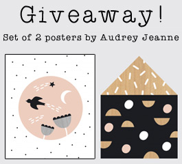 Win one set of these cute posters by Audrey Jeanne