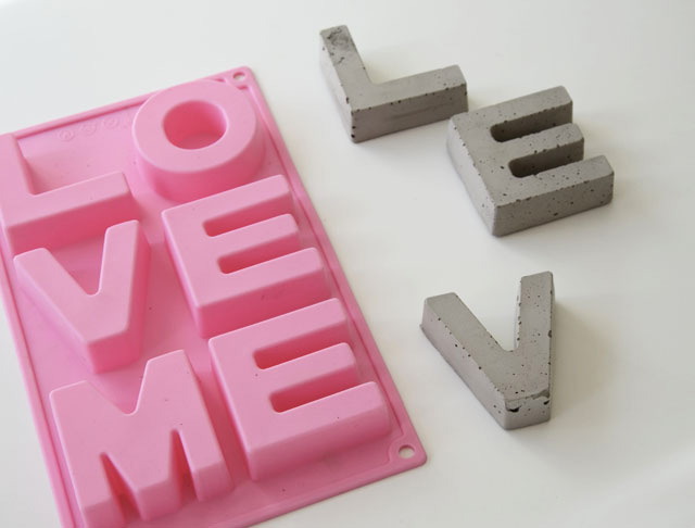 DIY concrete letters