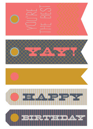 Some things I love last week! DIY wrapped frame, free printable birthday tags and an illustration by designer Eric Comstock.