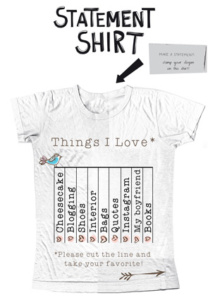 Friday 14 June is the official launch of the book the Dear Fashion Diary! As part of the launch, there is a competition for fashionista’s, bloggers and other creative lovers of fashion. I jumped to it and the result is the t-shirt above. Now I just have to collect as many votes as possible!